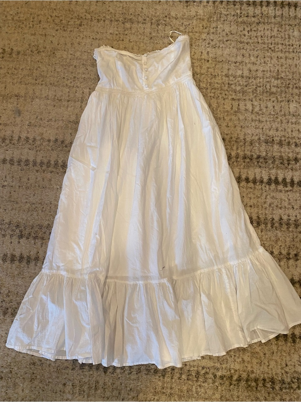 White Strapless sundress